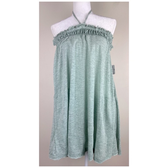 Free People Beachy Knit Mesh Lightweight Halter Top Dress Swim Cover Up | M - Picture 1 of 11